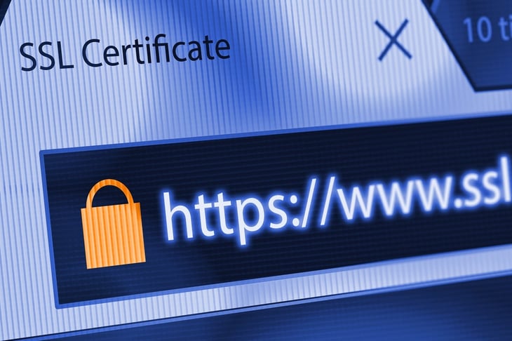 Close up of URL field on computer screen