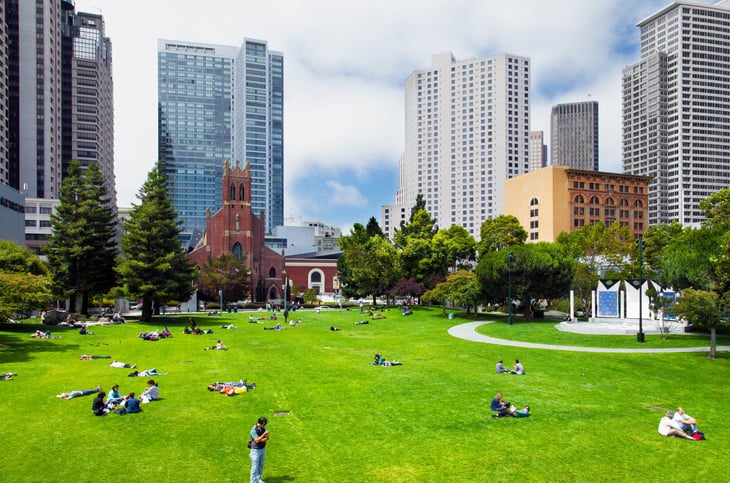 Open park area in San Francisco