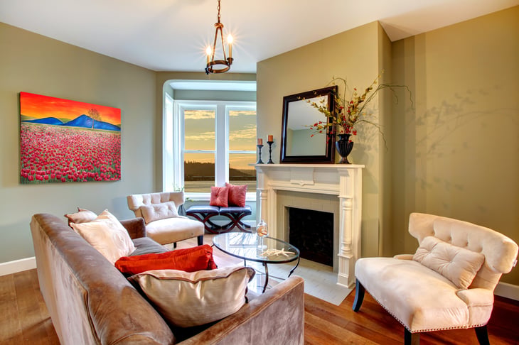 Staged living room