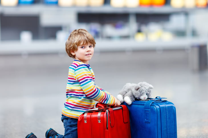 Boy in airport