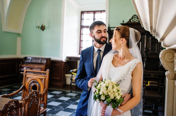 Couple at a wedding