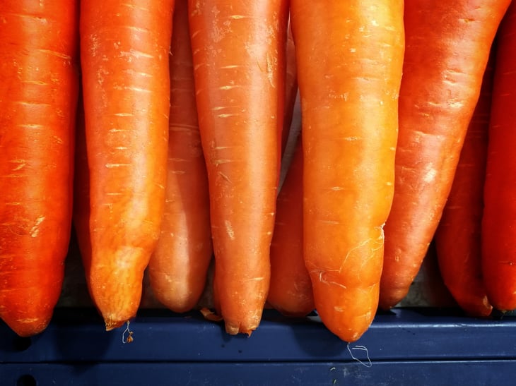 Closeup of carrots.