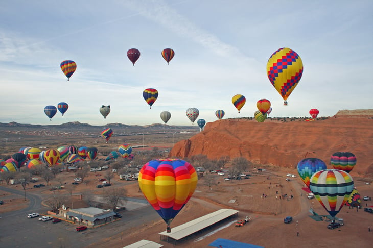 Hot air balloons in New Mexico