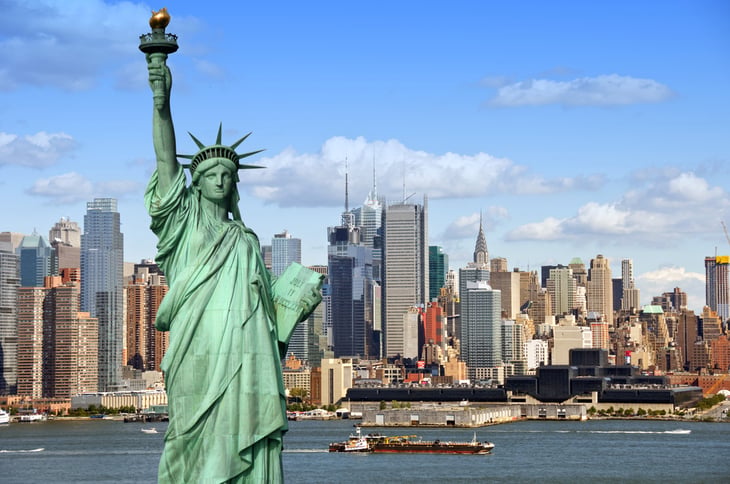 New York and the Statue of Liberty