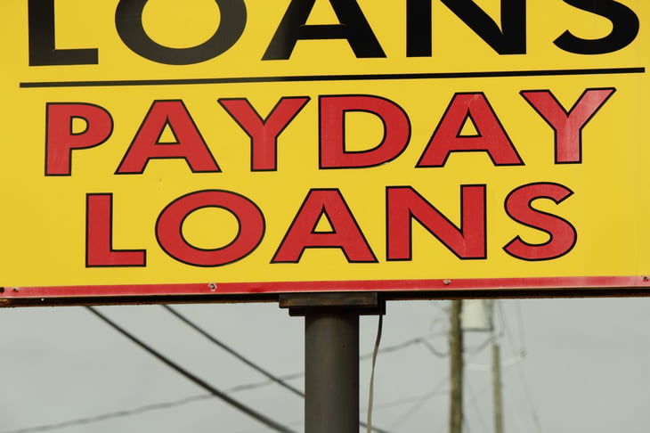 Payday loan sign