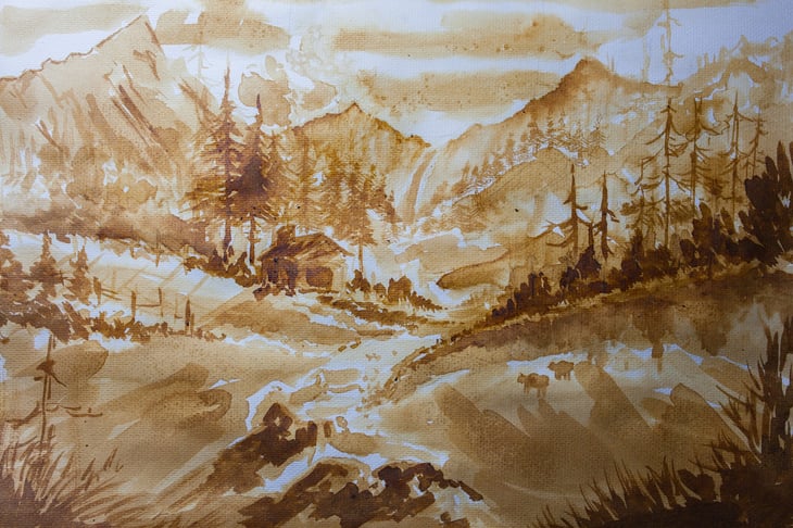 Coffee painting