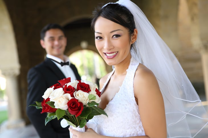 bride groom wedding asian