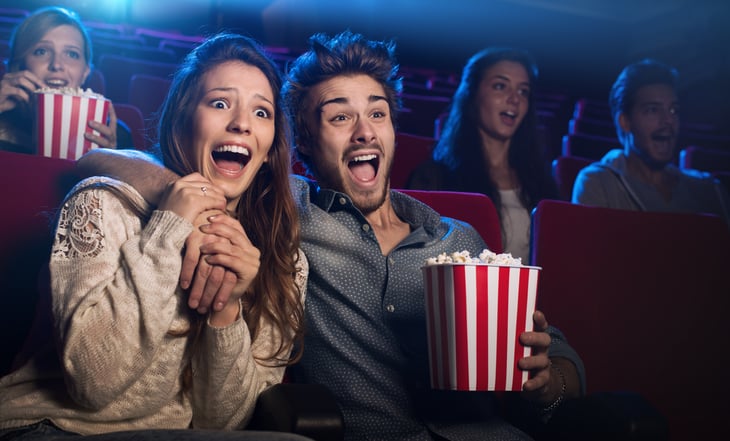 Couple at movies