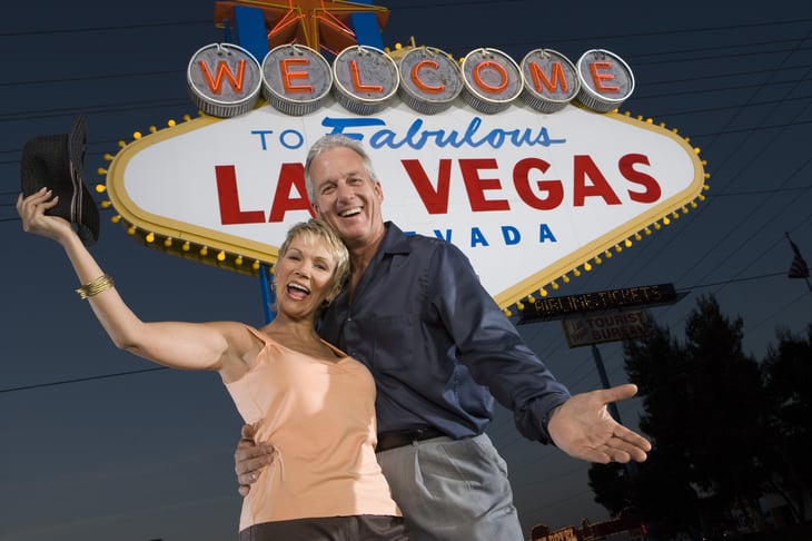 Older couple in Las Vegas