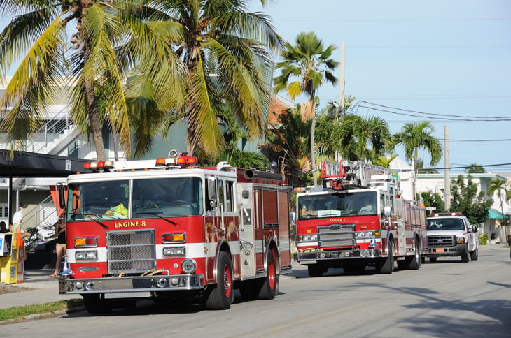 Firetrucks in Key West, Florida