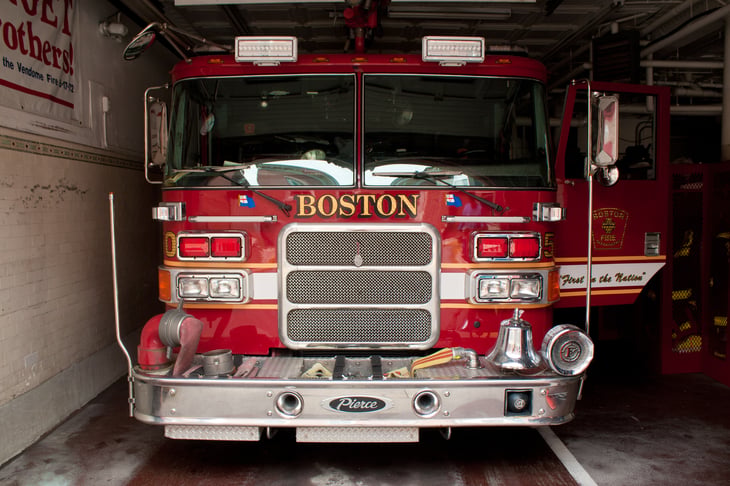 Firetruck in Boston, Massachusetts