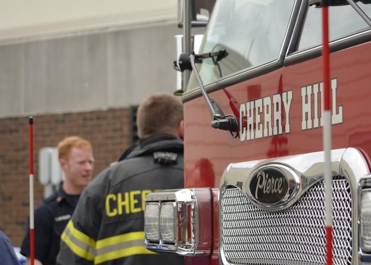Firefighters from New Jersey's Cherry Hill Fire Department
