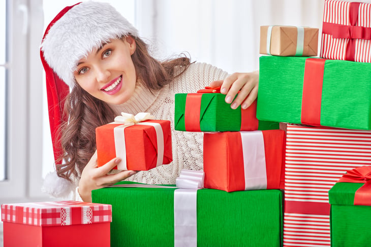 Woman and gifts