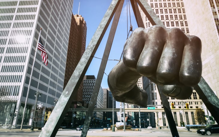 Downtown Detroit.