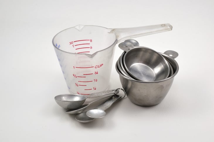 Measuring cups and utensils
