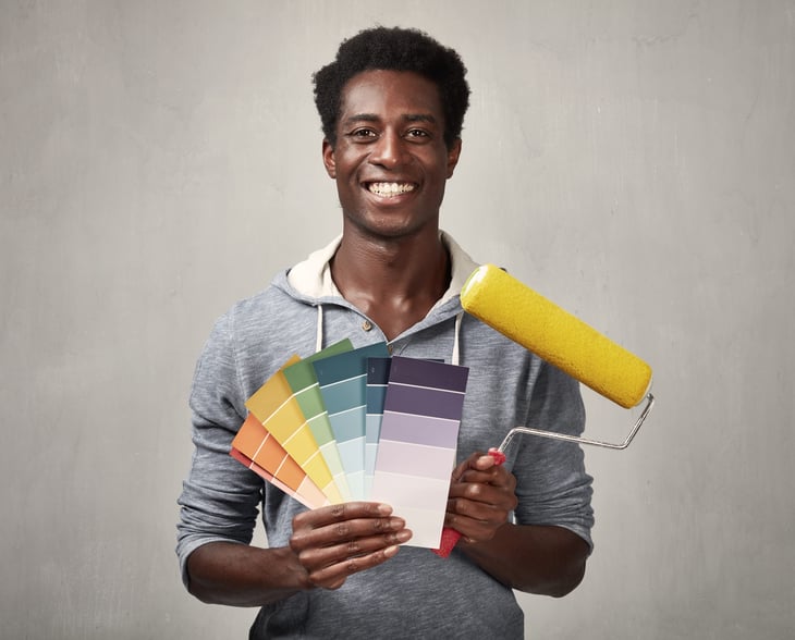 Man with paints