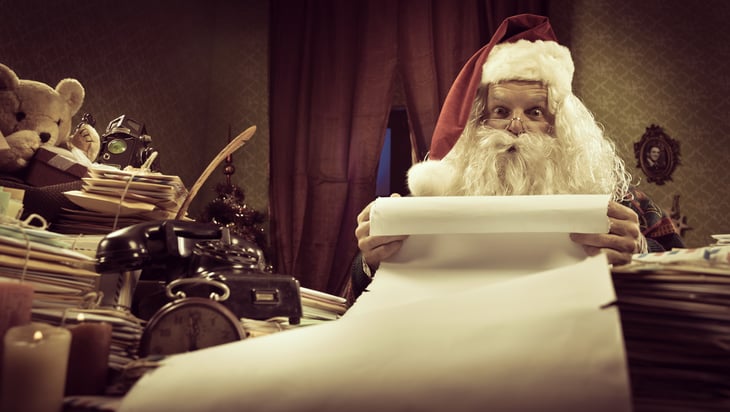 Santa with list.