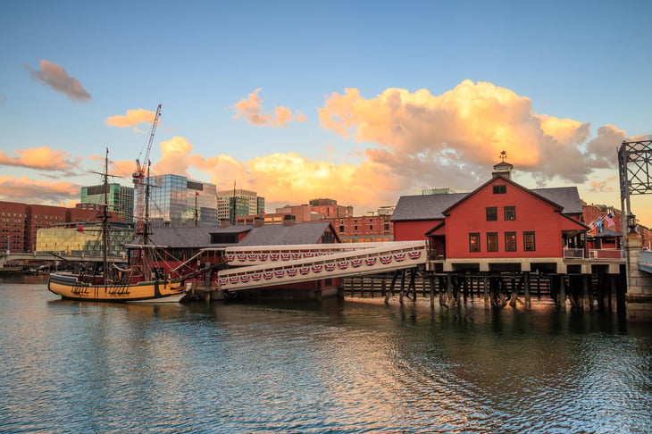 Boston harbor.