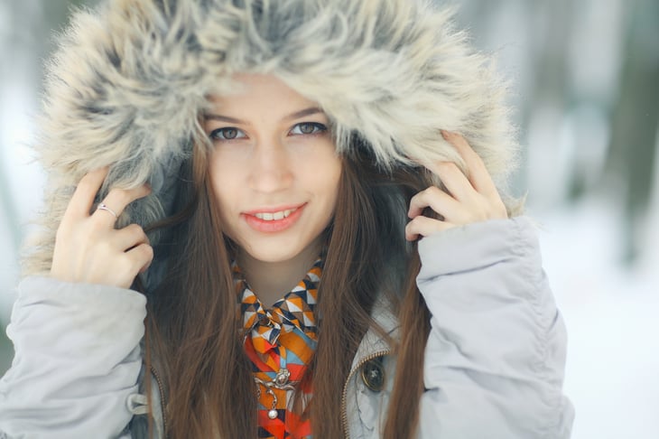 Woman in winter coat