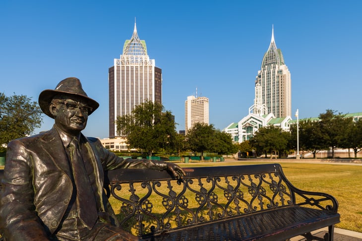 City scene from Mobile, Alabama