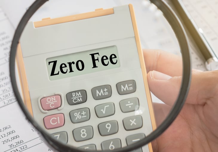 Zero fee