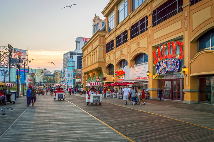The boardwalk in Atlantic City, New Jersey