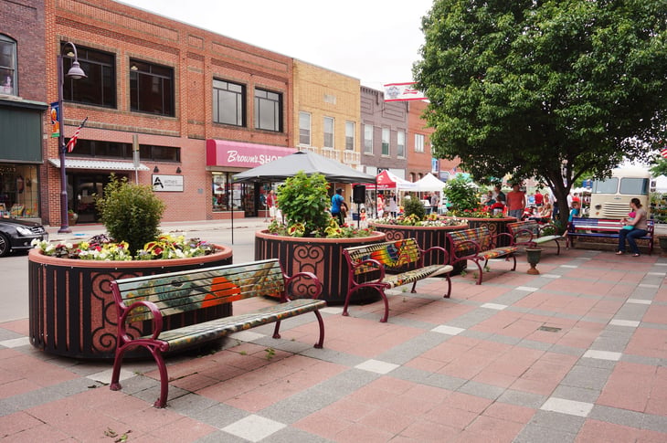 downtown Ames, Iowa