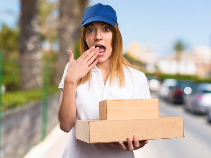 Woman shipping packages