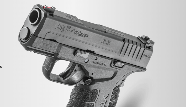 Springfield Armory pistol, screenshot from website.