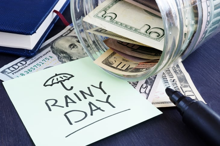 Rainy day fund savings