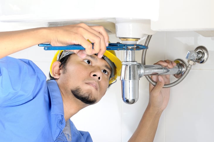 plumber at work