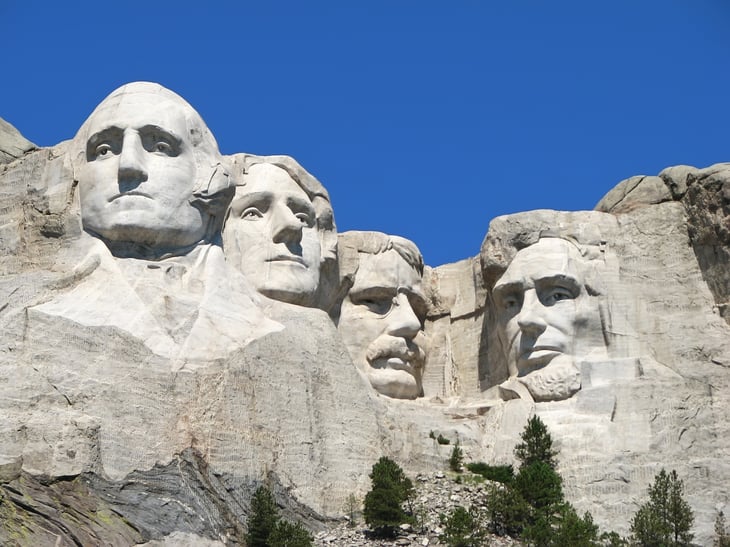 Mount Rushmore National Memorial in South Dakota
