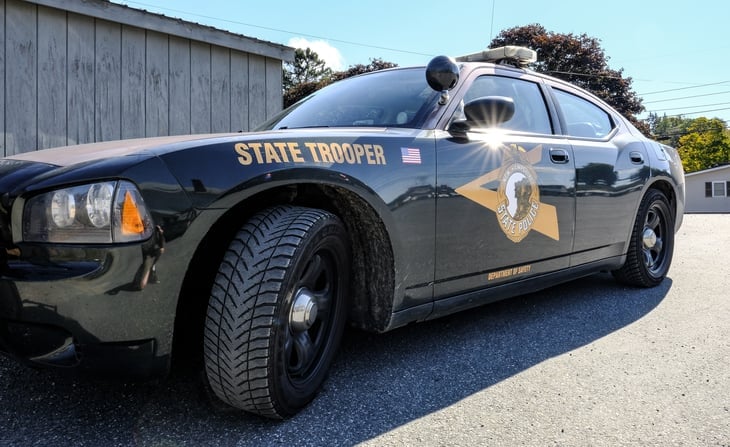 New Hampshire state trooper car