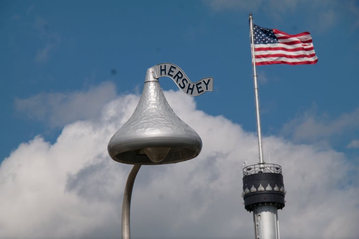 Hershey's Kiss street lamp
