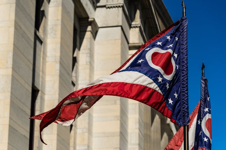 Ohio flag capitol