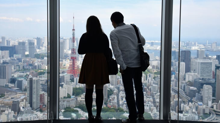Couple in Tokyo, Japan
