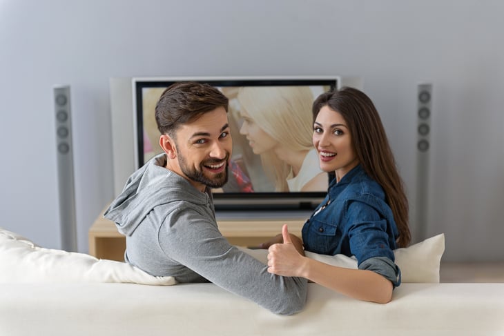 watching TV
