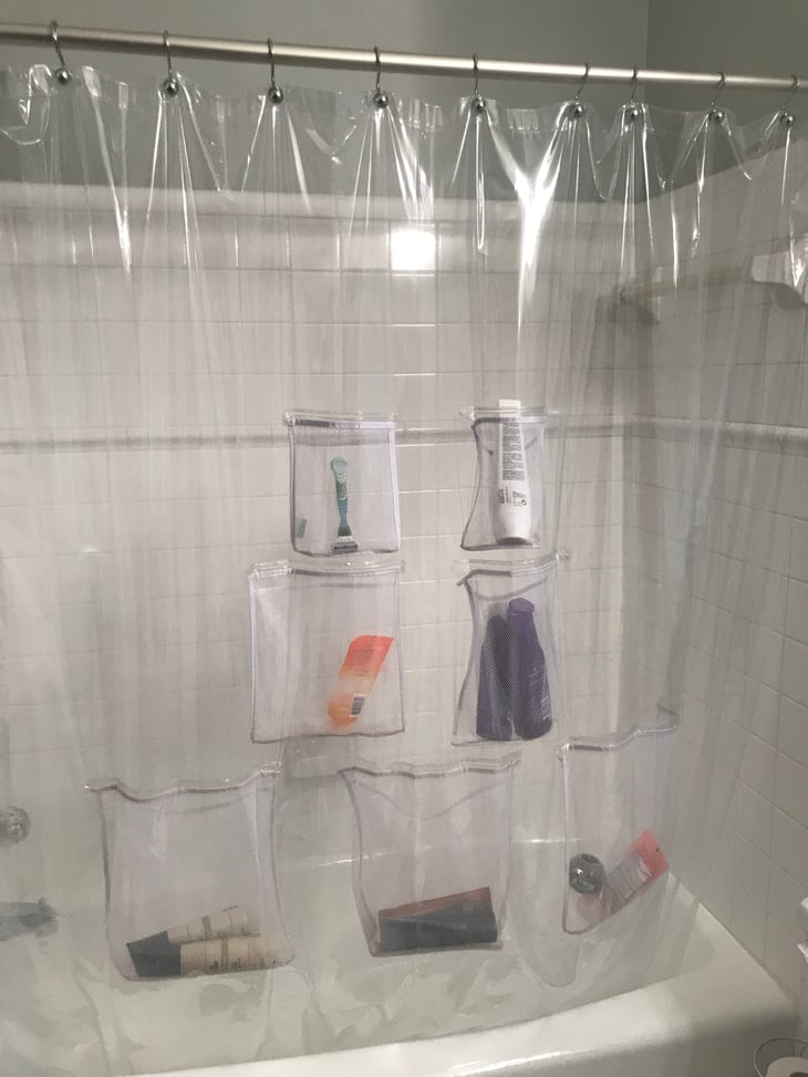 Shower curtain organization