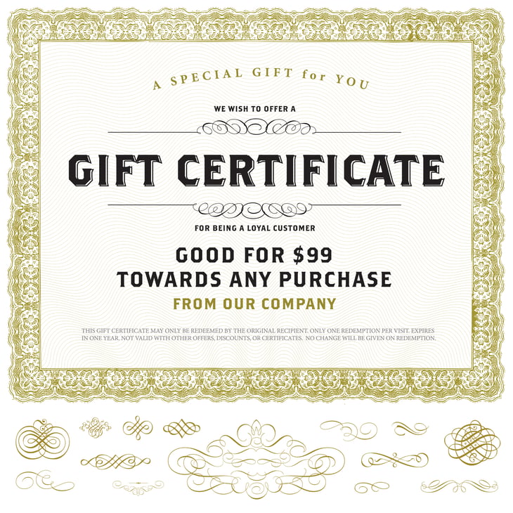 Gift certificate