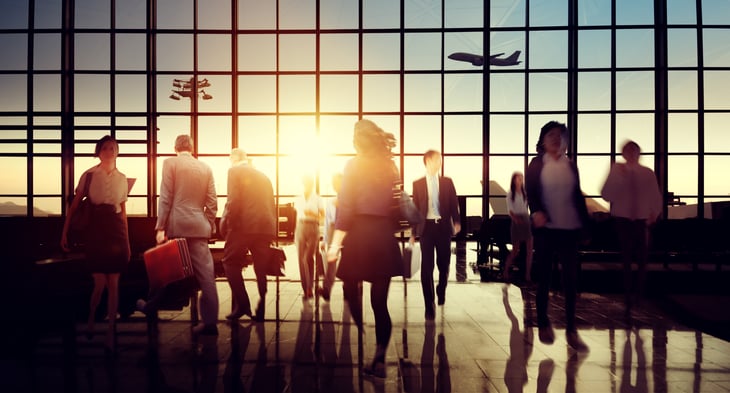 Busy airport.