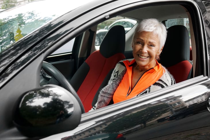 driving a car