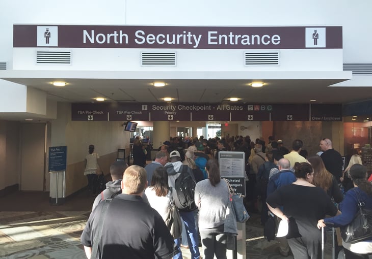 Security line at Nashville International Airport