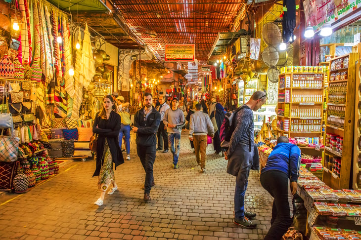 Marakesh market scene