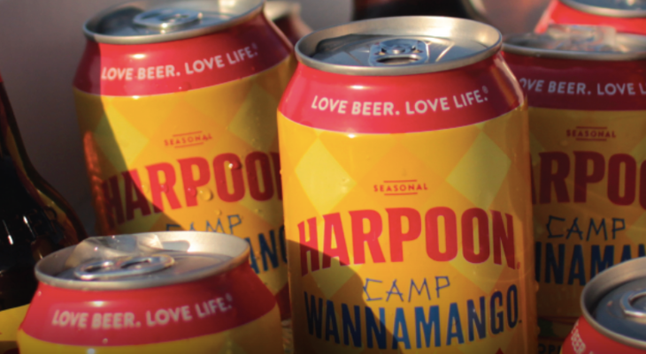 Harpoon Brewery beer cans