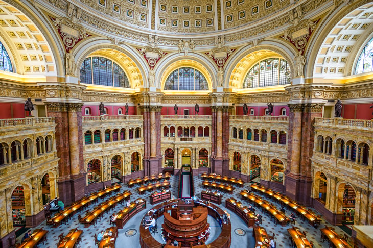 Library of Congress reading room.