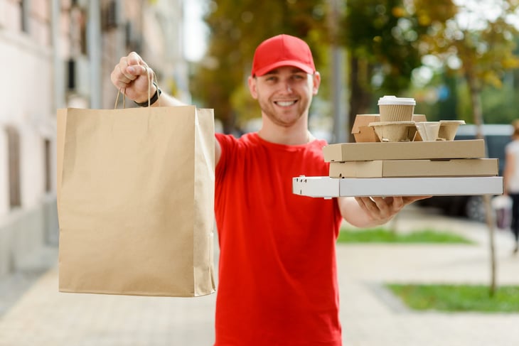 Food delivery man