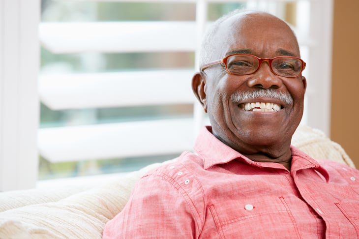 Happy Senior Man At Home
