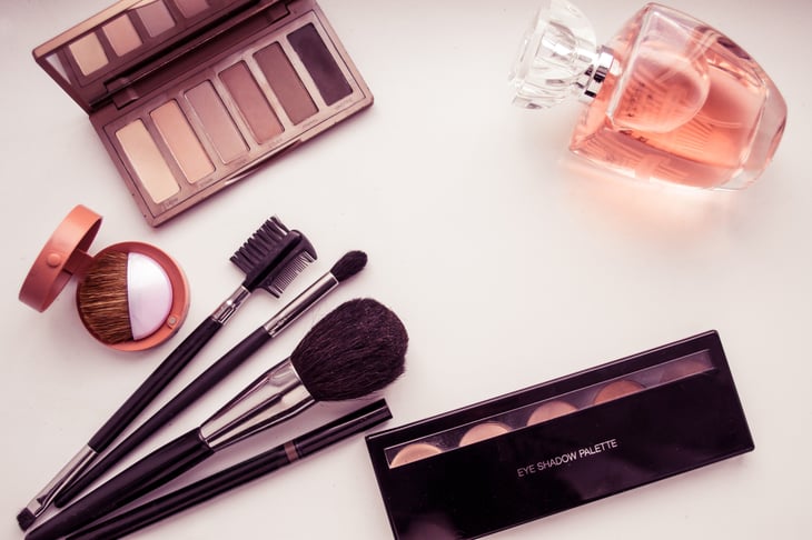 Makeup and brushes