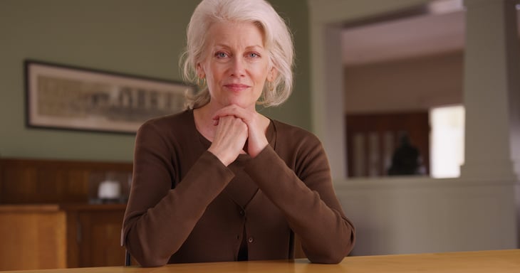 Senior woman homeowner