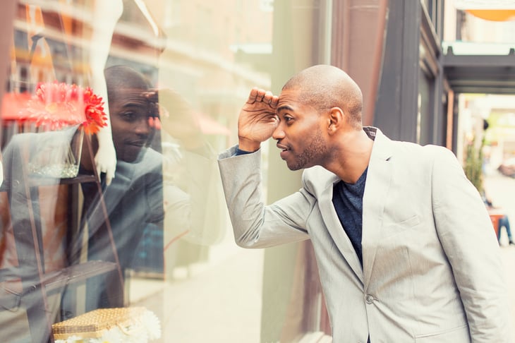 Man shopping